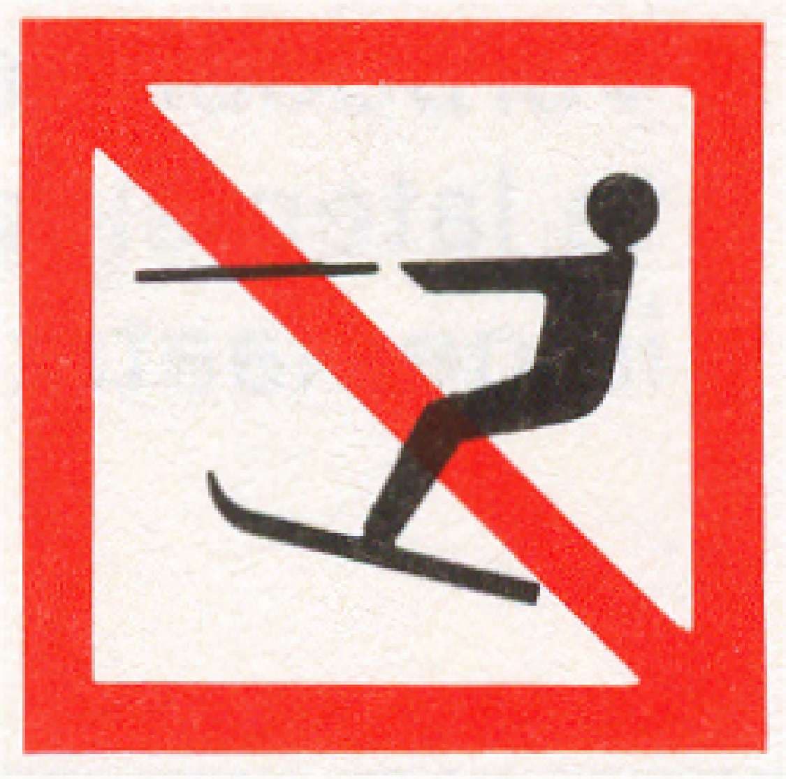Verkeersteken A.14: Verboden te waterskiën