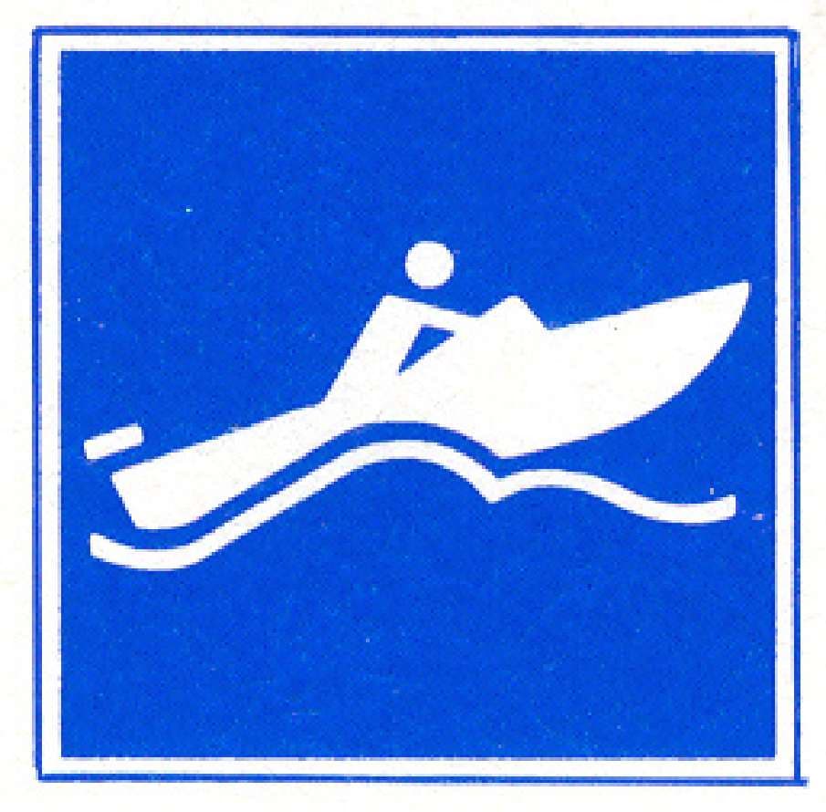 Verkeersteken E.21: Snel varen kleine motorschepen toegestaan