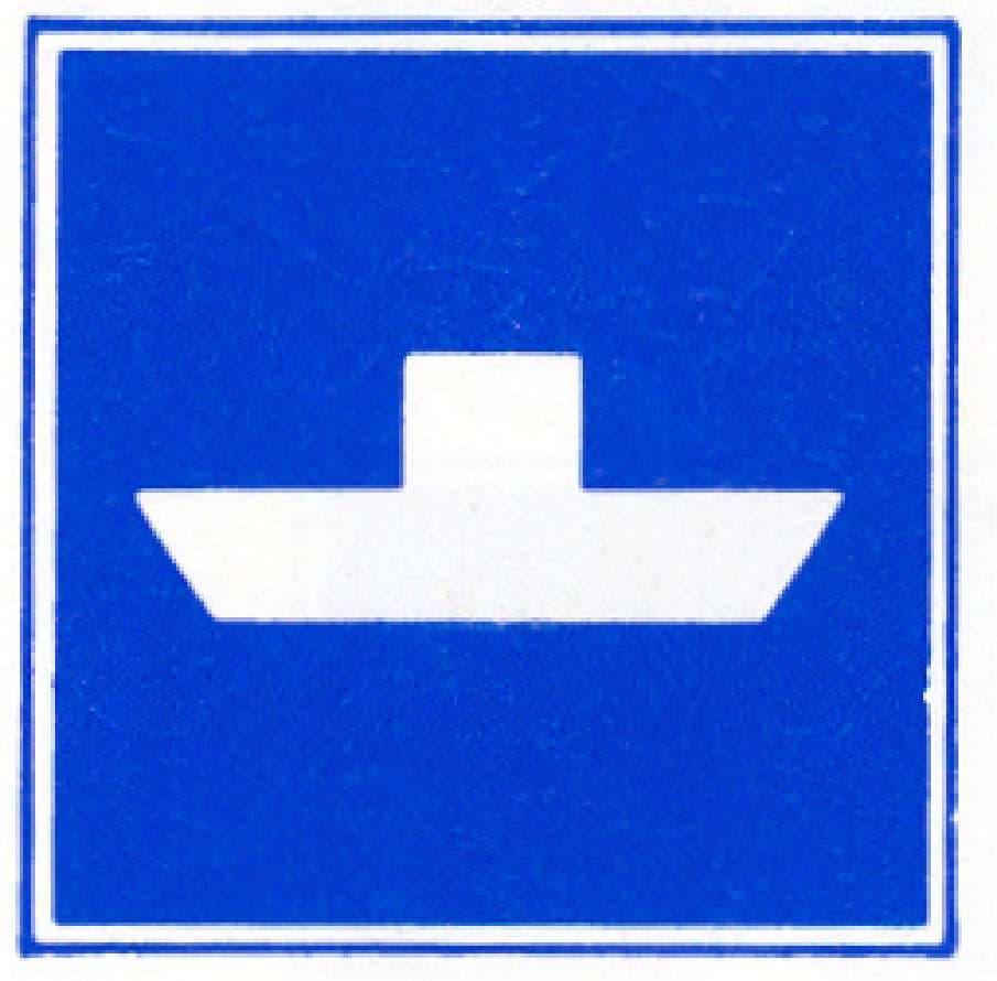 Verkeersteken E.4b: Vrijvarende veerpont