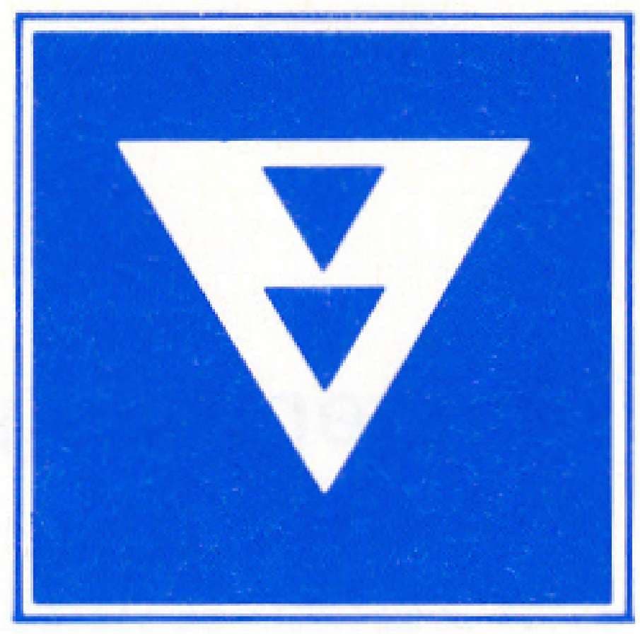 Verkeersteken E.5.10: Ligplaats toestemming (andere schepen: 2 blauwe lichten)