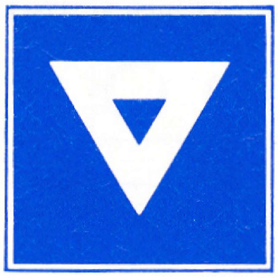 Verkeersteken E.5.9: Ligplaats toestemming (andere schepen: 1 blauwe kegel)