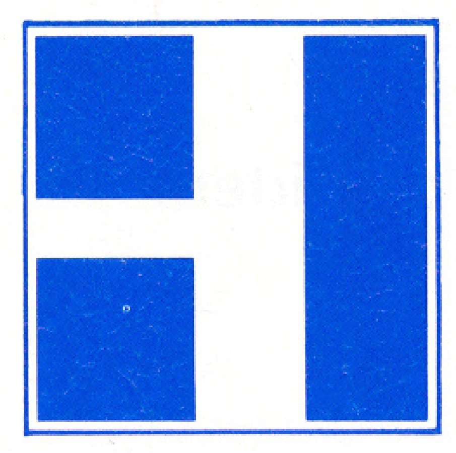 Verkeersteken E.9b: Hoofdvaarwater (kruising b)