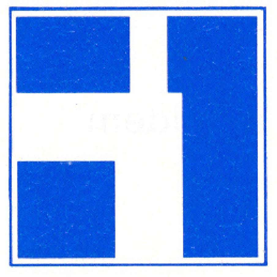 Verkeersteken E.9d: Hoofdvaarwater (kruising d)